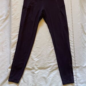 Purple High-Waisted Leggings with Pockets